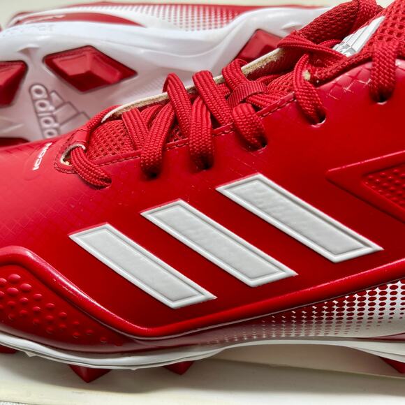 adidas Icon 7 MD Baseball Cleats Mens Sz 10 Red Ironskin I.1.9 Sporty - Picture 5 of 16